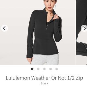 Lululemon Weather or Not 1/2 zip jacket sz 8